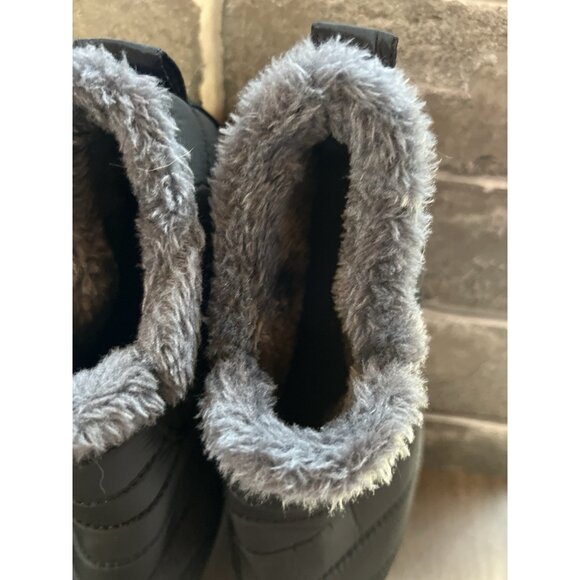 Alicegana Black Winter Snow Boots Faux Fur Lined Ankle Booties Women’s 38 7US - Picture 5 of 12